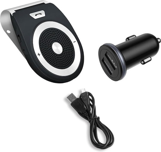 Bluetooth-Freisprecheinrichtung Auto Wireless Kfz-Ladegerät 2-Port USB-A Schwarz