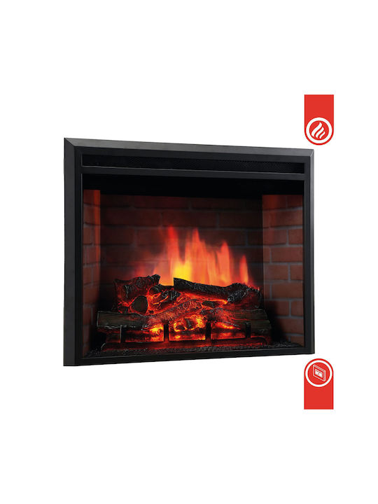 Insert Luca 23 Wall Mounted Electric Fireplace 1800W 58.5x45cm Black