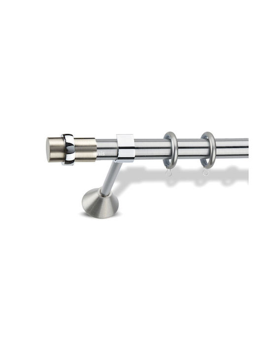 Enis by Domus Metallic Curtain Pole Thira Double with Rail Φ25mm 160cm Thira