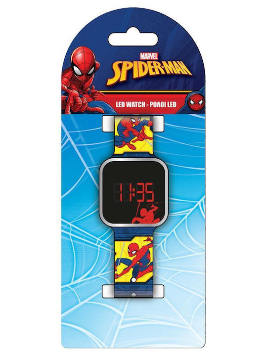 Diakakis Spiderman Digital Kids Watch 33mm Multicolour With Rubber Strap