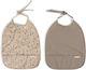 Filibabba Bib Fabric with Lace Band & Pocket Warm Grey 2pcs