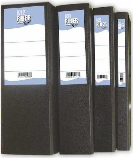 Unipap File Box with Elastic 25x35x12cm Fiber K12