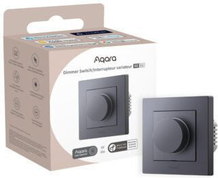 Aqara Χωνευτός Διακόπτης Dimmer με Πλαίσιο Universal Περιστροφικός 300W σε Γκρι Χρώμα