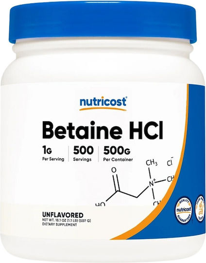 Nutricost Betaine Hcl Специално Хранително Добавка 507гр Без Вкус
