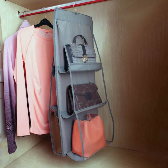 Plastic Hanging Storage Case for Bags in Gray Color 35x90cm 1pcs