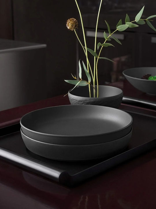 Villeroy & Boch Geschirrset aus Porzellan Schwarz 7Stück