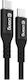 Crong Link Cablu USB 2.0 Braided USB-C Masculin - USB-C 100W PD Negru 2m