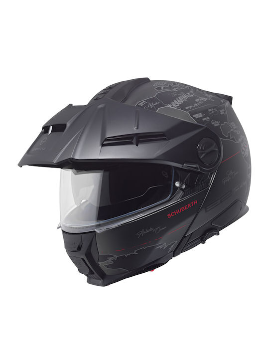 Schuberth E2 Atlas Anthracite Cască Moto Flip-Up ECE 22.06 cu Sunvisor