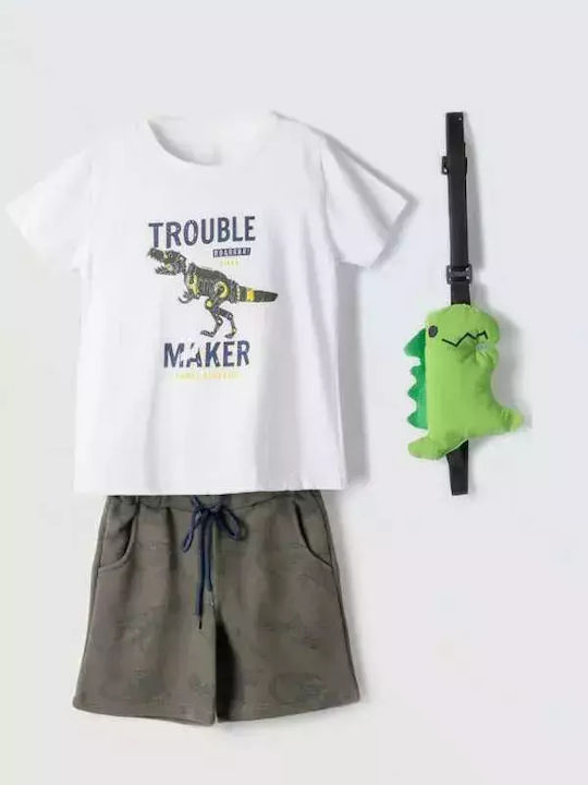 Kinder-Set mit Shorts Sommer 3Stück White