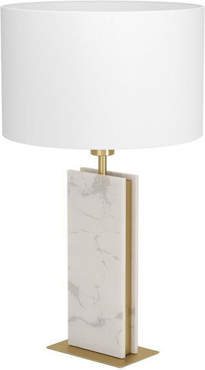 Eglo Stoff Tischlampe mit Weiß Schirm und Basis