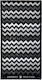 Greenwich Polo Club Strandtuch Baumwolle Schwarz 180x90cm.