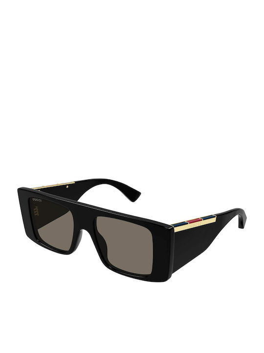 Gucci Unisex Sunglasses With Black Horn-Rimmed Frame And Grey Lens GG1888S 001