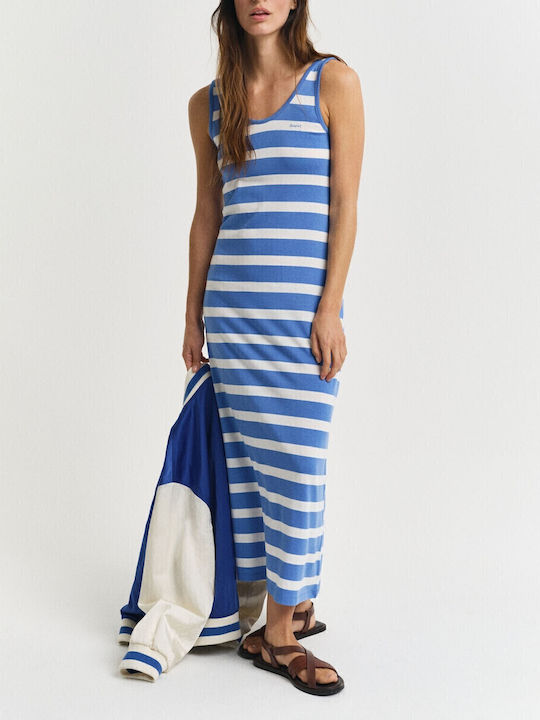 Gant Summer Midi Dress Light Blue