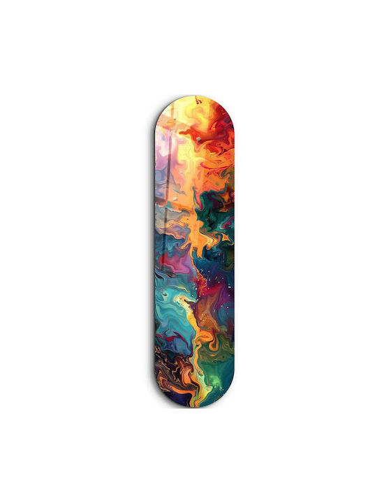 Glass Painting Abstract Paint Waves 226sng1116 20x80cm Multi Wallity Vertical Glass