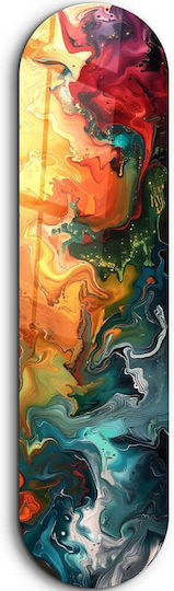 Πίνακας Γυάλινος Abstract Paint Waves 226sng1115 20x80cm Multi Wallity Κάθετοι Γυαλί