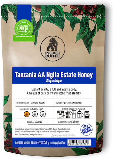 Καφές Espresso Ingagi Tanzania Aa Ngila Estate Honey 250g Κόκκους