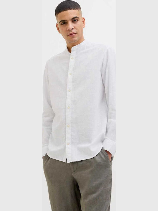 Jack & Jones Λινό Πουκάμισο Λευκο