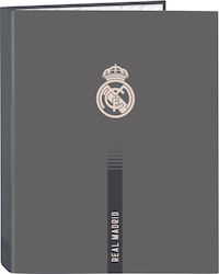 Real Madrid Ντοσιέ με 4 Κρίκους για Χαρτί A4 Γκρι
