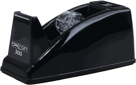 Metron Tape Dispenser 19-33mm & Heavy Pencil Holder 13x5.5x6cm Black