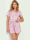 Taro Summer Women's Pyjama Set Pink