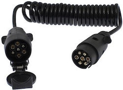 Спирален кабел за ремарке 12V 7 пина 3м Hw-0358