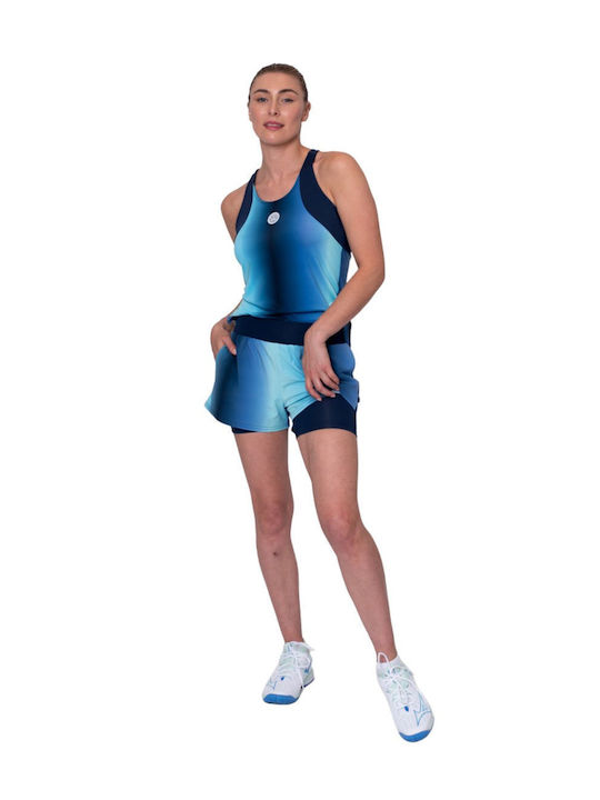 Γυναικείο Αθλητικό Σορτς Dark Blue, Blue, Aqua