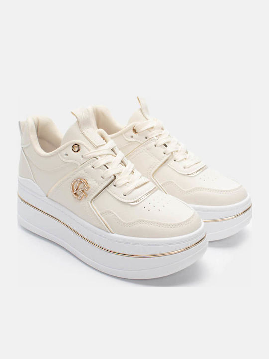 Luigi Damen Flatforms Sneakers Beige