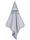 Greenwich Polo Club Baby Hooded Bath Towel with Hood Blue Grey 80x80cm