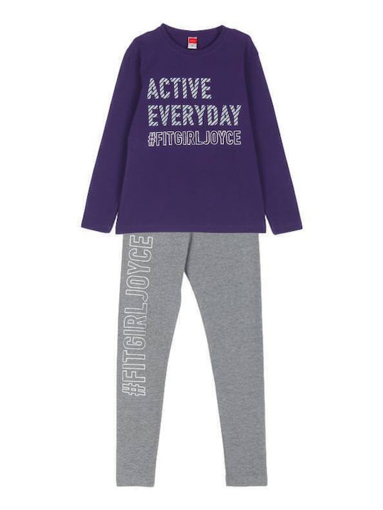 Joyce Kids' Set with Leggings Winter 2pcs Purple