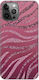 Pink Zebra Silicone Case Θήκη Iphone 14 Pro