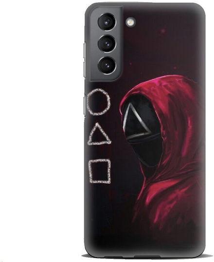 Squid Game Silicone Case Θήκη Samsung Galaxy S21 Black-red