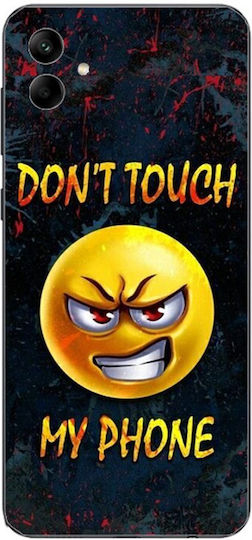 Dont Touch My Phone Emoji Silicone Case Θήκη Samsung Galaxy A04 Yellow