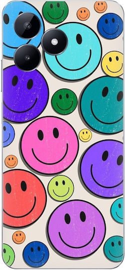 Colorful Faces Silicone Case Θήκη Realme Note 50