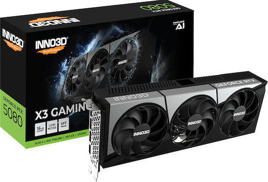 Inno 3D GeForce RTX 5080 16GB GDDR7 X3 OC Graphics Card