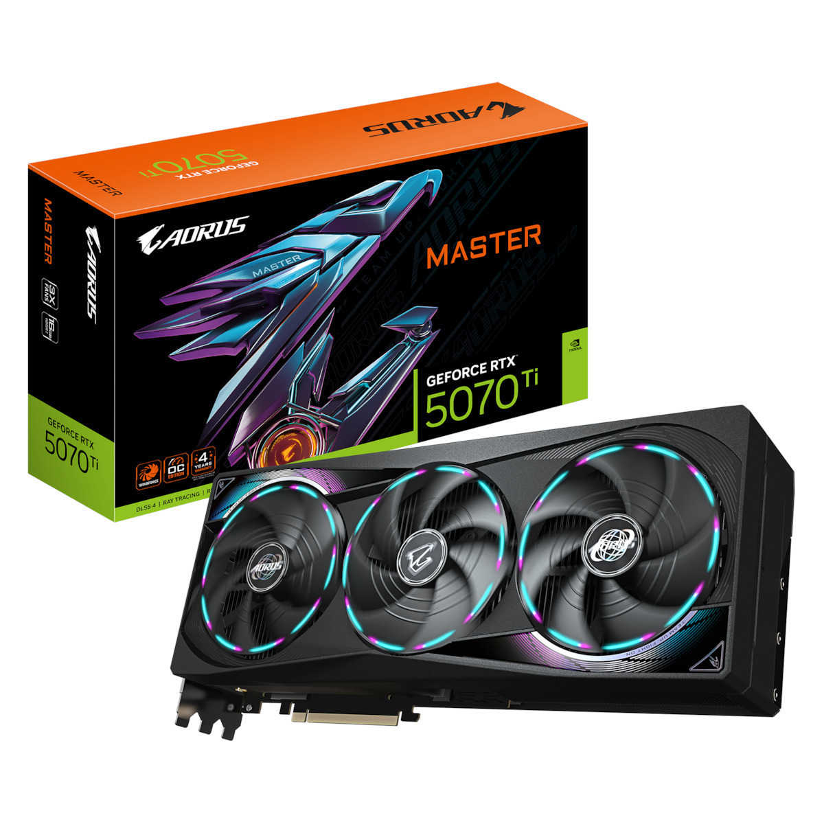 Gigabyte GeForce RTX 5070 Ti 16GB GDDR7 Aorus Master Κάρτα Γραφικών