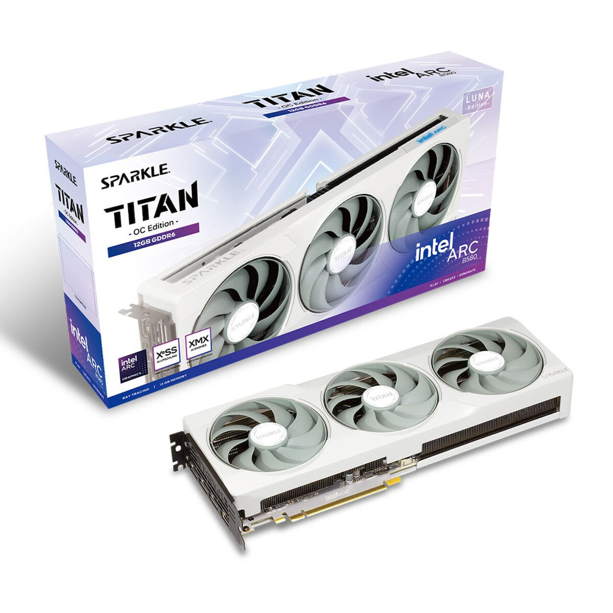 Sparkle ARC B580 12GB GDDR6 Titan Luna OC Κάρτα Γραφικών (SB580TW-12GOC)