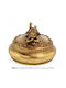 Papadimitriou Interior Glass Sweet Jar with Lid Gold 13.5x13.5x9.3cm