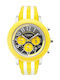 Women's Watch 43mm Chronograph Battery with Yellow Leather Strap