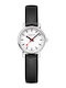 Mondaine Women's Watch with Black Leather Strap