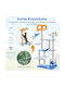 Costway Scratching Post Cat Trees Blue 31x31x168cm