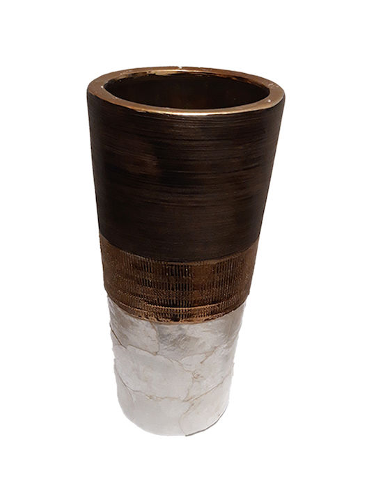 Karvounis Decorative Vase Gold 12.5x12.5x33.5cm