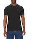 Men's Undershirts Short-sleeved in Black Color 3Pack