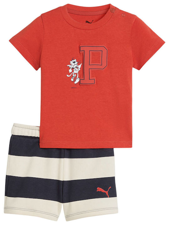 PUMA Kids' Set with Shorts Summer 2pcs Red