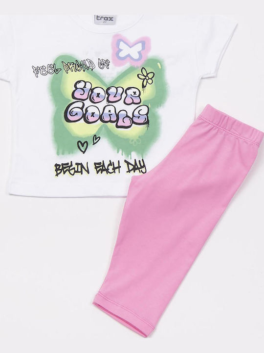 Kids' Set with Leggings Summer 2pcs White