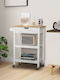 Costway Kitchen Trolley Wooden White