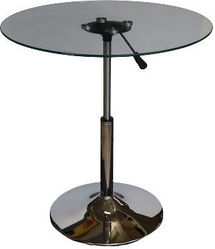 Round Side Table Metal Chrome M70xL70xH59cm