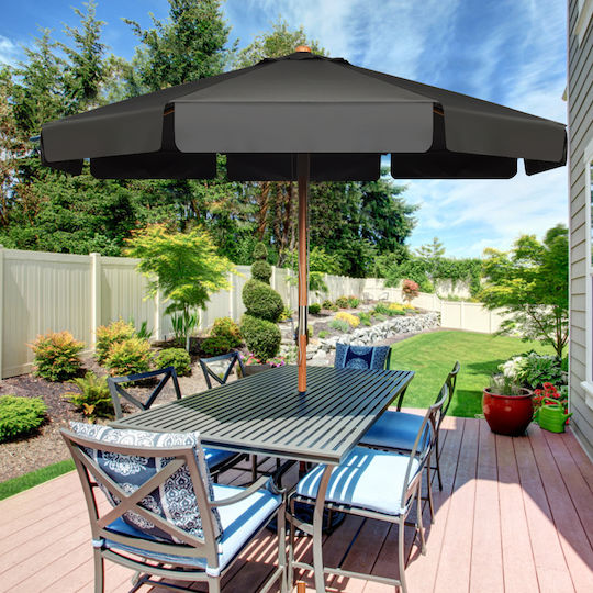 Wooden Grey Parasol Wooden Grey Parasol