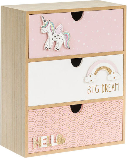 Kinder Aufbewahrungsbox aus Holz Rosa 3x3x27cm 1Stück