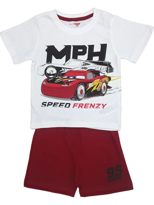 Disney Παιδική Πιτζάμα Καλοκαιρινή Red Speed Frenzy