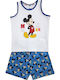 Disney Kids' Pajamas Summer Blue Mickey